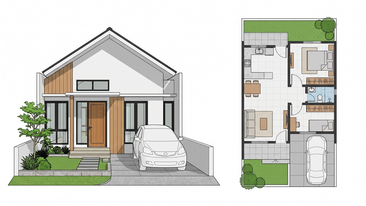 Rumah Minimalis Modern 1 Lantai Type 36 Sederhana: Inspirasi Desain Nyaman dengan Tata Ruang yang Efisien